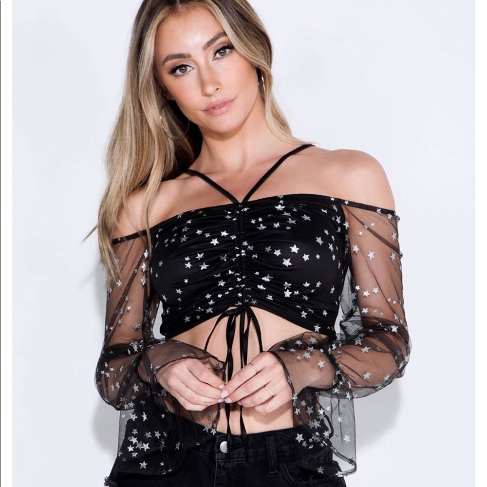 ISO STAR MESH CROP TOP